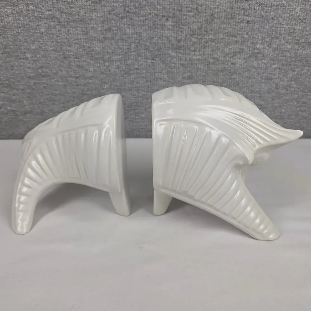 JONATHAN ADLER TAURUS BULL CERAMIC STATUE BOOKENDS – DISCONTINUED – MCM – RARE
